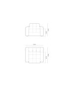 Fauteuil Yohan en tissu structurel 1 place vert foncé - 97x90x72 cm