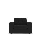 Fauteuil Yohan en tissu structurel 1 place noir - 97x90x72 cm