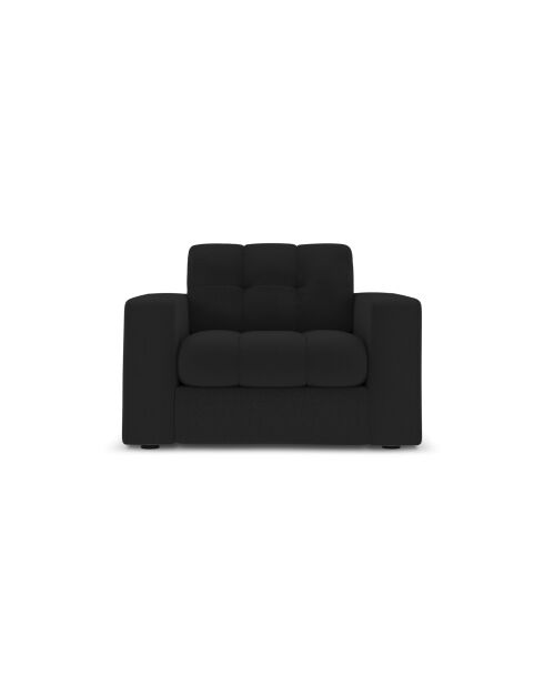 Fauteuil Yohan en tissu structurel 1 place noir - 97x90x72 cm