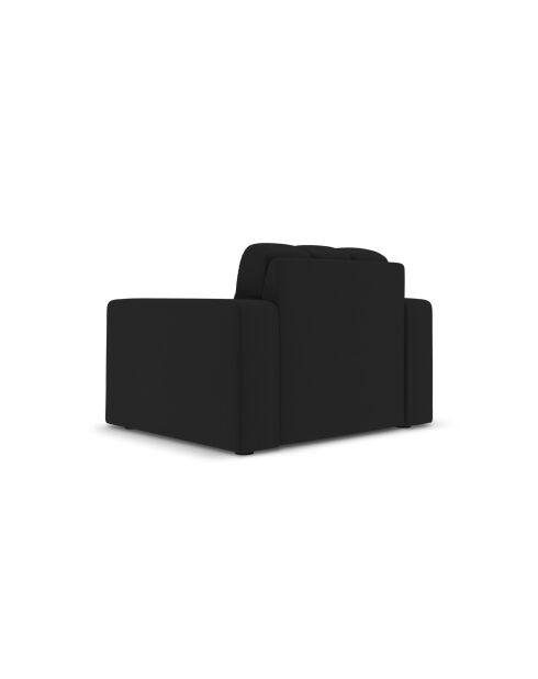 Fauteuil Yohan en tissu structurel 1 place noir - 97x90x72 cm