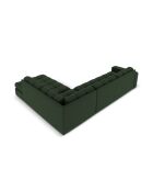 Yohan rechtes Ecksofa aus Strukturstoff 5 Sitze dunkelgrün - 236x199x72 cm