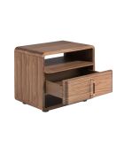 Moderner Nachttisch im Nussbaumdesign - 60x43x50 cm