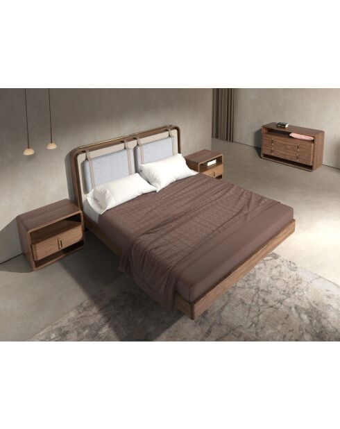 Moderner Nachttisch im Nussbaumdesign - 60x43x50 cm