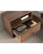 Moderner Nachttisch im Nussbaumdesign - 60x43x50 cm