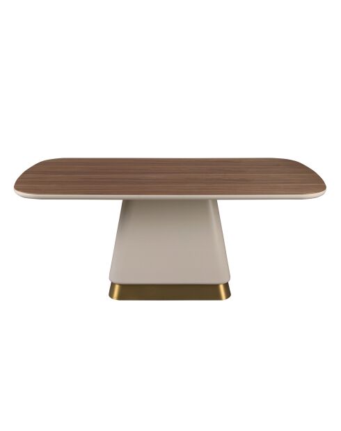 Table à Manger Beige/Noyer - 200x95x95