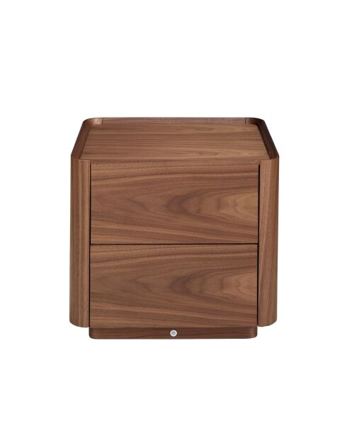 Moderner Nachttisch im Nussbaumdesign - 50x45x45 cm