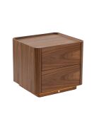 Moderner Nachttisch im Nussbaumdesign - 50x45x45 cm