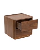 Moderner Nachttisch im Nussbaumdesign - 50x45x45 cm