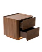 Moderner Nachttisch im Nussbaumdesign - 50x45x45 cm