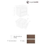 Moderner Nachttisch im Nussbaumdesign - 50x45x45 cm