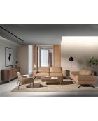Tavolino rettangolare in noce/oro - 120x60x37 cm