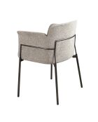 Chaise avec accoudoirs au design moderne, avec assise et dossier gris/acier - 66x54x77 cm