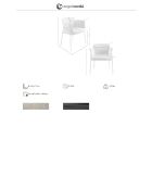 Chaise avec accoudoirs au design moderne, avec assise et dossier gris/acier - 66x54x77 cm