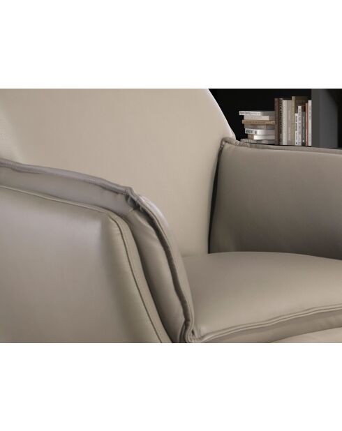Fauteuil pivotant en cuir au design moderne gris/noir - 77x74x90 cm