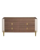 Kommode in Beige/Nussbaum - 160x47x47 cm