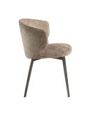 Chaise au design moderne avec assise et dossier brun marbré/gris anthracite - 59 x 55 x 76 cm