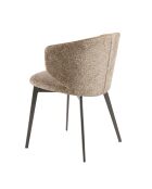 Chaise au design moderne avec assise et dossier brun marbré/gris anthracite - 59 x 55 x 76 cm