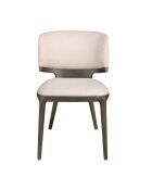 Chaise au design moderne chêne frêne foncé/gris clair - 53x55x78 cm