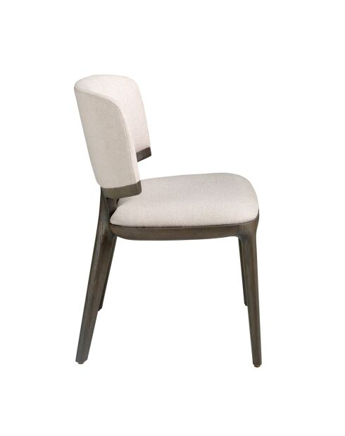 Chaise au design moderne chêne frêne foncé/gris clair - 53x55x78 cm