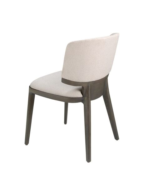 Chaise au design moderne chêne frêne foncé/gris clair - 53x55x78 cm