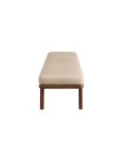 Moderne kunstleren kruk met zitting bekleed met nerts/donker walnoot - 162x50x43 cm