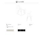 Chaise au design moderne en cuir avec assise et dossier gris clair/noir - 46 x 58 x 88 cm