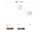 Chaise au design moderne avec assise et dossier brun foncé/noir - 51 x 62 x 77 cm