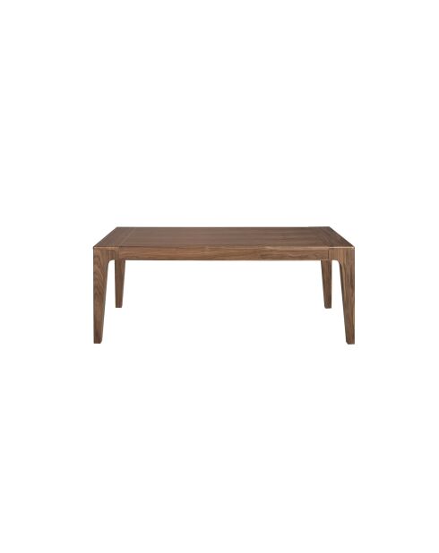 Ausziehbarer rechteckiger Esstisch mit modernem Nussbaumdesign - 200x90x75 cm