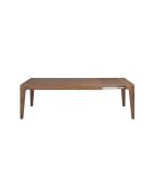 Ausziehbarer rechteckiger Esstisch mit modernem Nussbaumdesign - 200x90x75 cm