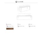 Ausziehbarer rechteckiger Esstisch mit modernem Nussbaumdesign - 200x90x75 cm