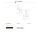 Fauteuil de bureau en cuir pivotant moderne avec assise et dossier noir/acier - 63x66x122 cm
