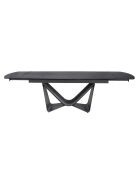 Tavolo da pranzo ovale allungabile grigio scuro/nero - Ø 200 x 105 x 76 cm