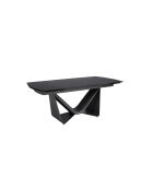 Tavolo da pranzo ovale allungabile grigio scuro/nero - Ø 200 x 105 x 76 cm