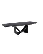 Tavolo da pranzo ovale allungabile grigio scuro/nero - Ø 200 x 105 x 76 cm