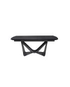 Tavolo da pranzo ovale allungabile grigio scuro/nero - Ø 200 x 105 x 76 cm