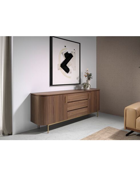 Anrichte aus Nussbaumholz - 210x45x45 cm