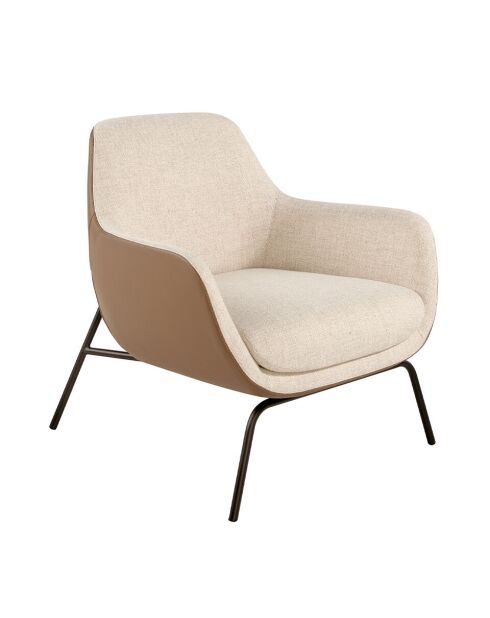 Fauteuil Crème - 77x76x76 cm
