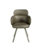 Fauteuil pivotant au design moderne avec accoudoirs vert - 59x66x84 cm