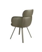 Fauteuil pivotant au design moderne avec accoudoirs vert - 59x66x84 cm
