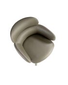 Fauteuil pivotant au design moderne avec accoudoirs vert - 59x66x84 cm