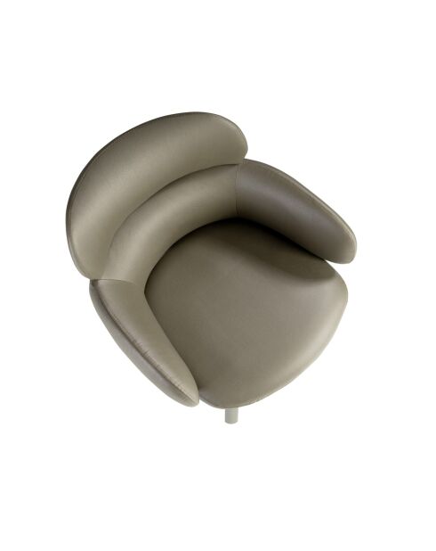 Fauteuil pivotant au design moderne avec accoudoirs vert - 59x66x84 cm