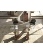 Fauteuil pivotant au design moderne avec accoudoirs vert - 59x66x84 cm