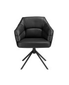 Fauteuil pivotant moderne avec accoudoirs noir - 70x65x88 cm