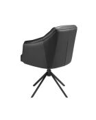 Fauteuil pivotant moderne avec accoudoirs noir - 70x65x88 cm