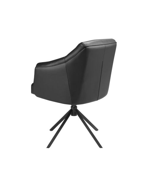 Fauteuil pivotant moderne avec accoudoirs noir - 70x65x88 cm