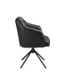 Fauteuil pivotant moderne avec accoudoirs noir - 70x65x88 cm