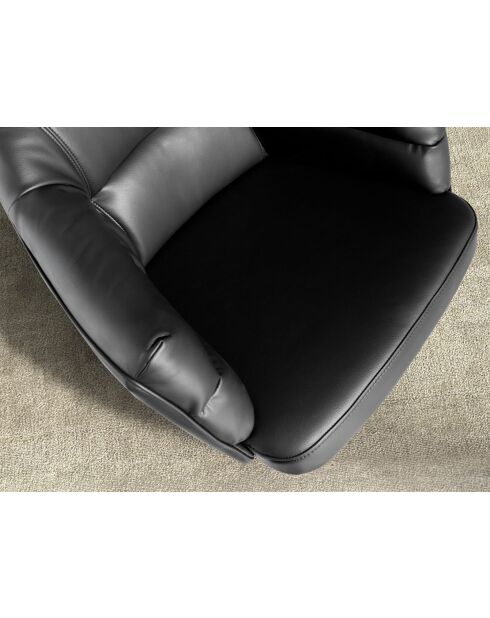 Fauteuil pivotant moderne avec accoudoirs noir - 70x65x88 cm