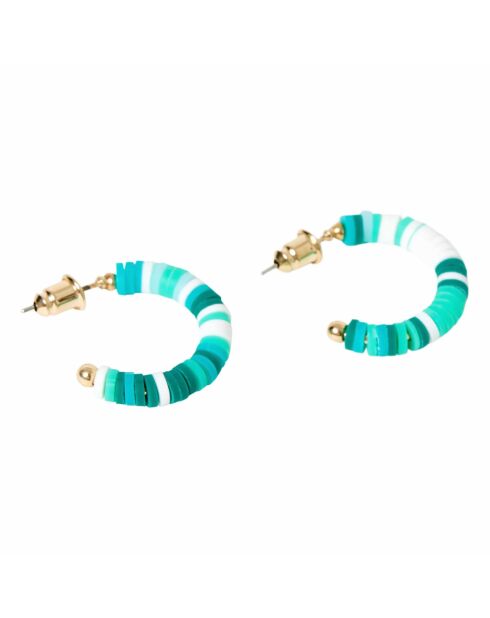 Boucles d’oreilles en perle Mini Festival vertes