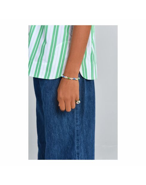 Bracelet en plaqué or Wendy bleu