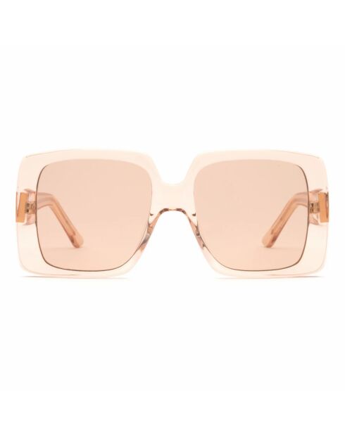 Sonnenbrille mit rosafarbenem Bildschirm